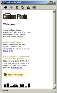 Corel Browser integrated with Corel Photo House 5